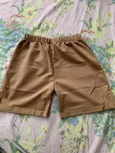 Pantalones cortos de algodón para bebés y niños, Shorts informales holgados para la playa, con cintura elástica, color liso, 7 colores, V-TREE verano