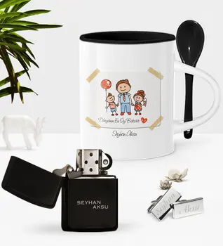 Personalized World Best Father With Spoon Cup Cigarette Lighter Cufflink Seti-8
Personalized World Best Father With Spoon Cup Cigarette Lighter Cufflink Seti-8