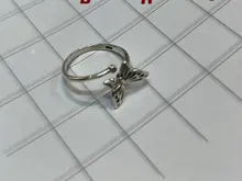 LEKANI-Anillo de Plata de Ley 925 con forma de mariposa, anillos abiertos, Estilo Vintage, Punk, con perlas de gato, joyería de boda, 2021