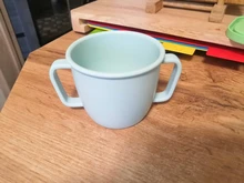 Taza de agua ecológica de paja de trigo para niños, taza de bebida de leche ecológica con doble asa para el desayuno