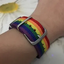Pulseras bisexuales trenzadas para hombres y mujeres, pulseras trenzadas del orgullo de los homosexuales, del arco iris de Nepal, joyería de amistad