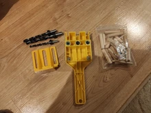 Plantilla de plástico ABS para perforación de madera con 3 orificios, plantilla de pasador rápido para taladrar madera, con orificios de 3 medidas, 6, 8 y 10mm, perforadora de bolsillo, para carpintería