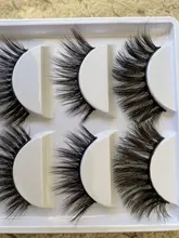 Pestañas postizas de visón suave 3D, 5 pares con pegamento, Estilos mixtos, visón largo Natural, hechas a mano, maquillaje de pestañas completo