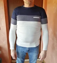 Jersey de lana ajustado para hombre, suéteres tejidos a rayas, ropa de marca informal, otoño e invierno, novedad de 2020