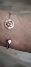 Pulsera de piedra blanca de circón para mujer, brazalete ajustable de árbol de la vida para mujer, brazalete de boda de oro rosa
