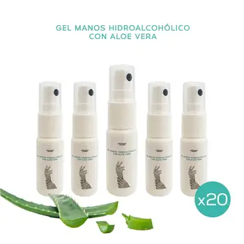 Pack 20-hands Hidroalcoholico 15 ml | With Aloe Vera Gel | Rinse | Gel hand sanitizer hands with alcohol
Pack 20-hands Hidroalcoholico 15 ml | With Aloe Vera Gel | Rinse | Gel hand sanitizer hands with alcohol