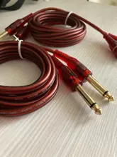 1pc 1,5 M Cable Dual RCA macho a Dual 6,35mm 1/4 pulgadas hombre mezclador de Cable de Audio