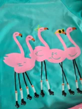 Conjunto de traje de baño de flamenco para niña, conjunto de 2 piezas de protección solar, conjunto de protección contra sarpullido, playera de manga larga para niña 2020