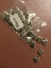 WYSIWYG-amuleto de pata de perro colgante de 13x10mm con diseño de pata de perro, colgante con estampado de pata de perro, 20 piezas