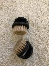 Cepillo de afeitar de piel de jabalí salvaje para hombre, utensilio de limpieza Facial para barbería, herramienta de afeitar con mango