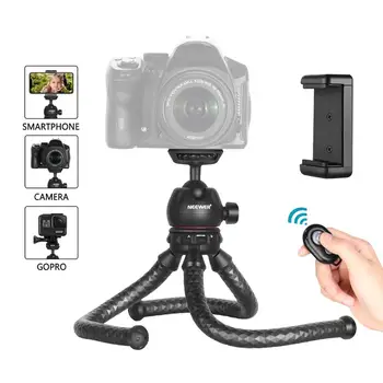 Neewer 12-inch Flexible Tripod Phone Tripod Mini Tripod Stand with 360 Degree Rotatable Ball-Head and Phone Clip
Neewer 12-inch Flexible Tripod Phone Tripod Mini Tripod Stand with 360 Degree Rotatable Ball-Head and Phone Clip