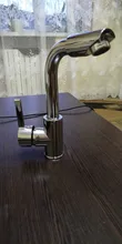Grifo de aleación de Zinc montado en cubierta para lavabo de baño y cocina, grifos de resistencia a la corrosión con mango giratorio de un solo orificio, 1 unidad