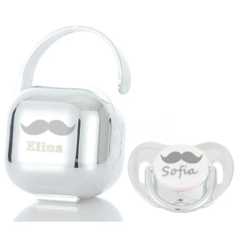MIYOCAR custom name Moustache cool pacifier and pacifier box set handsome lovely baby pacifier unique design 
MIYOCAR custom name Moustache cool pacifier and pacifier box set handsome lovely baby pacifier unique design