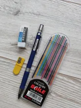 Lápiz mecánico de repuesto grueso 2,0, recargas de 12 colores opcionales, lápiz negro 2B, ala de plomo y papelería de escritura