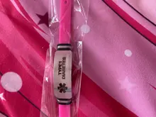 Pulsera de silicona para Diabetes tipo 1, brazalete de alerta médica para ID de hombre, mujer y niño, joyería de emergencia de longitud ajustable