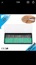 Alguien nuevo juego de fresas de diamantes mango 1/8 Grit 140 de Dremel rotativo talla herramienta fresas de diamante broca para grabado herramienta rotativa