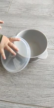 Tazón de alimentación de bebé de silicona, vajilla impermeable con tapa, vajilla antideslizante, platos de silicona sin BPA para plato de bebé