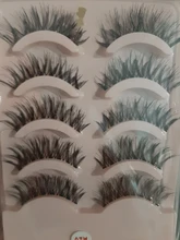 Pestañas postizas largas y gruesas, naturales, hechas a mano, pestañas postizas entrecruzadas, extensión de pestañas blandas, herramientas de maquillaje de belleza, 5 pares