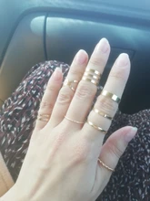 Doocna 8 unids/set Bohemia oro conjunto anillo conjuntos para los hombres y las mujeres geométrico Simple anillo de boda de toque de accesorios de joyería 10287