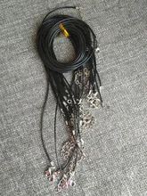 20 unids/lote Real hecho a mano de cuero ajustable trenzado collares de cuerda y amuletos colgantes resultados langosta cierre cuerda cordón 2 mm