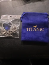 Colgante collar con corazón de Titanic de OCéANO AZUL corazón amor para siempre + bolsa de terciopelo