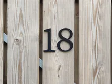 4 101mm moderno Casa Número de Casa de la dirección de la puerta de casa dígitos numéricos de aleación de Zinc de gran Dirección de buzón de señal #0-9