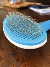 Eliminación de Peine cepillo para mascotas aseo gatos quitar pelo autolimpiante peine para pulgas para perros de peaje automático cepillo de pelo Trimmer