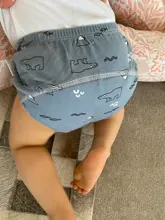 3 unids/set puro algodón reutilizables pañales 6 capa impermeable pañal de tela para bebé niños bebé algodón pantalones ropa interior,