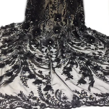 Black African 3d lace fabric 2019 beaded stones 3d applique french net lace high quality flowers Nigerian tulle mesh lace trim
Black African 3d lace fabric 2019 beaded stones 3d applique french net lace high quality flowers Nigerian tulle mesh lace trim