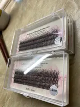 Extensión de pestañas de seda profesional, Pestañas postizas de pestañas con cola de pato a la moda