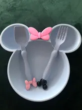 Vajilla de dibujos animados de paja de trigo para bebé, Platos para niños, Platos de cena para niños, plato de alimentación de bebé, tazón de entrenamiento, cuchara, tenedor, 3 uds.