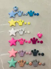 Baby Pacifier-Chain Teething-Toys Crown Silicone Pendant-Accessories Food-Grade 10pcs