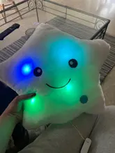 Almohada luminosa de juguete para niños Y niñas, juguete de felpa suave Y brillante, con luz Led Y cojín