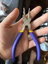 Juegos de herramientas de joyería DIY con Alicates de punta redonda de acero al carbono y cable de cobre para joyería DIY, colores mezclados F80