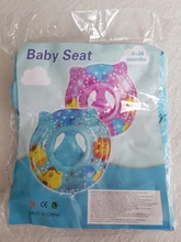 Anillos de piscina para bebé, asiento flotador inflable bonito, Círculo de natación con doble Mango para bebé, piscina tina de baño