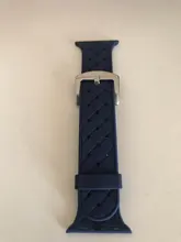 Correa de silicona para Apple watch 6, 44mm, 40mm, serie 5, 4, 3, 2 SE, accesorios, correa de Patrón de tejido, pulsera iWatch de 42mm y 38mm