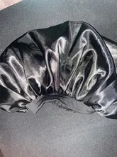 Nueva moda mujeres de gorro de dormir pelo sombrero de seda cubierta de la cabeza elástica ancha banda