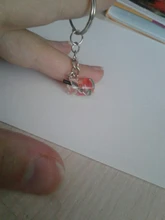 Llaveros de perla artesanal a la moda para hombre y mujer, llaveros colgantes de aleación, taza de café o té