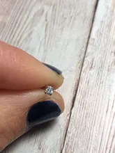 Pendientes Piercing Plata de primera ley para mujer, aretes, Plata esterlina 925, purpurina, estilo minimalista, con broche de Luna, aniversario, boda