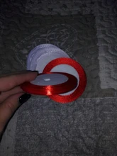 Cintas de satén de Color sólido, decorativo caja de regalo de boda, cinta para envolver manualidades DIY, blanco, rosa, azul, rojo y amarillo, 22 metros (25 yardas) 6mm