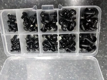 Ojos de seguridad para osos de felpa, ojos de plástico para peluche 100 unidades con ojos de muñecas de 6mm/8mm/9mm/10mm/12mm