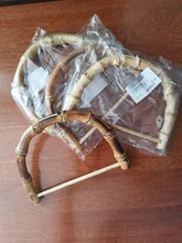 Bolso de mano hecho a mano para mujer, bolsa de bambú con Marco en forma de D, asas para fabricación de bolsos, accesorios, asas de madera marrón de repuesto, 1 ud.