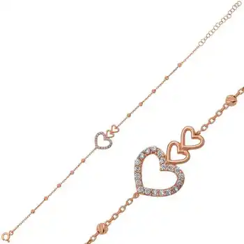 KUTAYDAN 925 Sterling Silver Dorissa Three Heart Bracelet
KUTAYDAN 925 Sterling Silver Dorissa Three Heart Bracelet
