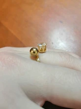 CACANA-anillos de acero inoxidable para mujer, joyería de moda de perlas chapadas y circonita cúbica, n. ° R97, venta al por mayor