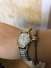 Reloj de cuarzo Vintage para hombre y mujer, pulsera elástica de oro y plata, de negocios, para parejas, para fiesta y oficina, 1 Uds.