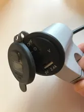 MoFlyeer-cargador USB para motocicleta adaptador de teléfono móvil resistente al agua, de aleación de aluminio, con pantalla Digital de 2.4A, cargador rápido para coche con interruptor