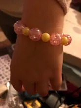 Pulsera multicolor de resina con dibujos animados para niños, brazalete de cuentas, cadena de mano de princesa