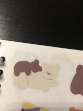 Mohamm-pegatina decorativa de PVC para Colegio estacionario tela creativa, oso de travestis, bonitos dibujos animados, serie, suministros, 1 Uds.