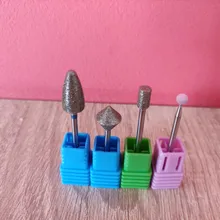 HYTOOS-brocas de diamante para pedicura #60 #130 #180, brocas rotativas de 3/32 pulgadas para manicura, accesorios para el cuidado de los pies