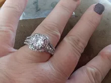 Anillos de boda de circonita redonda para mujer, joyería de acero inoxidable a la moda, de compromiso, regalos de San Valentín, gran brillo clásico, 2020